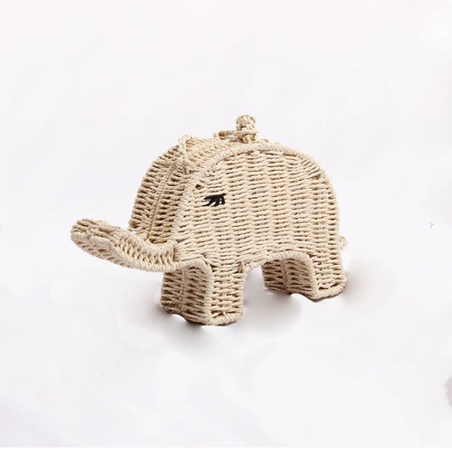 Соломенная сумка через плечо, кошелек, свежая милая пляжная небольшая сумка