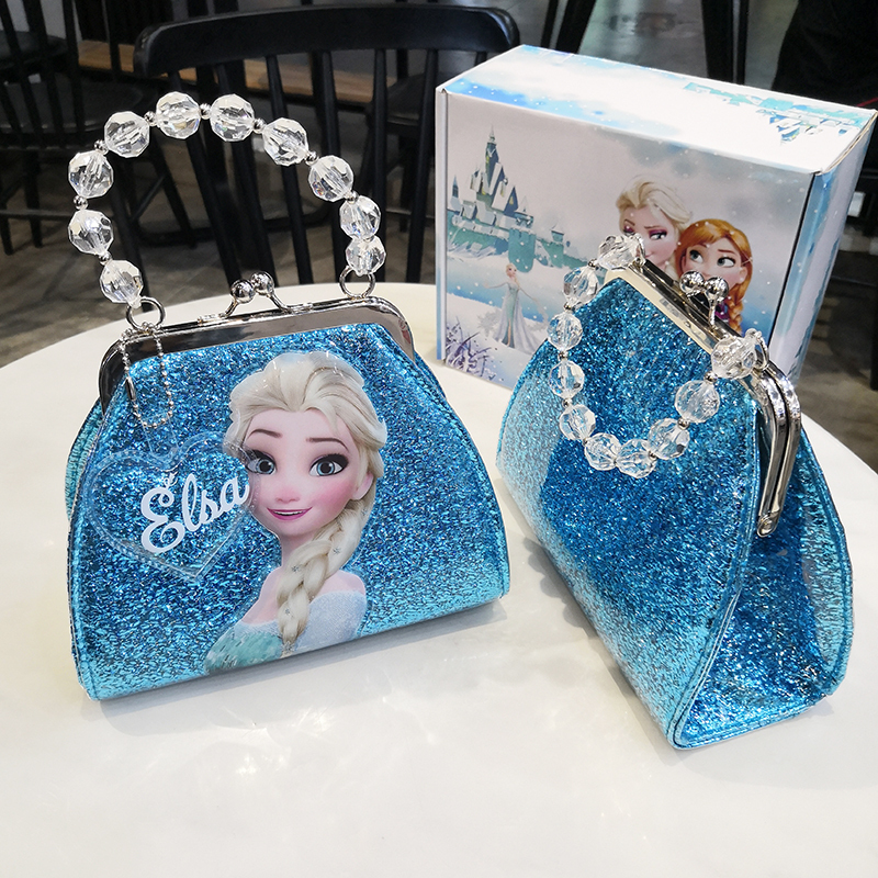 Frozen Elsa Handbag Princess Crossbody Bag Girls Chain Bag Fashion Handbag Mini Coin Purse Gift