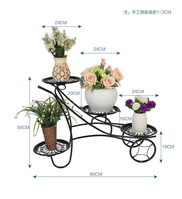 Châu Âu rèn sắt nhiều tầng hoa ban công sàn xanh củ cải thịt nồi giá sáng tạo trong nhà phòng khách sàn hoa - Kệ tủ kệ