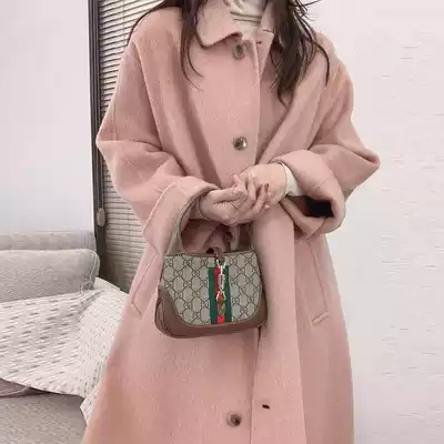 Korea A version double-sided cashmere coat women 2021 autumn and winter New single-breasted long sleeve loose temperament woolen jacket