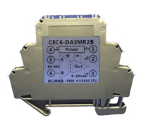 Isolated RS485 serial communication to 4-20mA 0-10V analog output DA module PLC extension