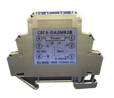 Isolated RS485 serial communication to 4-20mA 0-10V analog output DA module PLC extension