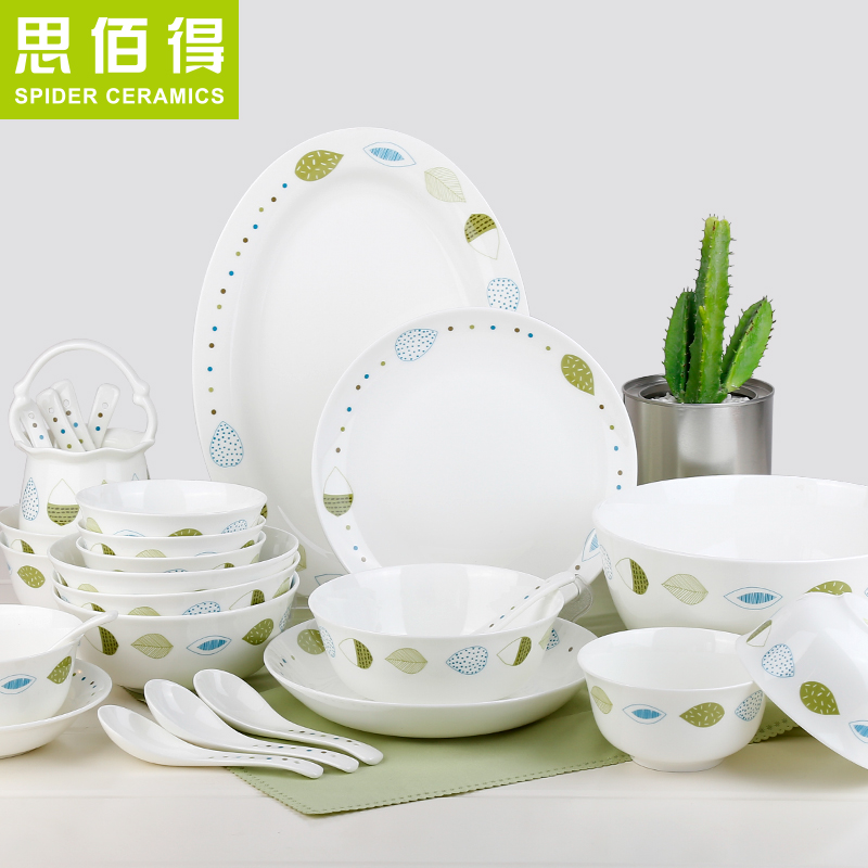 To think hk creative 58 skull porcelain tableware suit glair home dishes spoon plate suit Korean ceramics