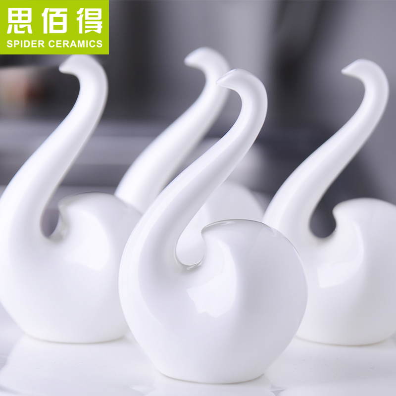 Hk creative ipads porcelain kitchen condiment box sauce bottle pot seasoning box seasoning salt pot set ceramic bottle