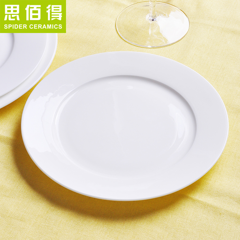 Think hk ipads porcelain 6/8/10/10.5/12 of an inch flat plate beefsteak FanPan ceramic tableware cuisine
