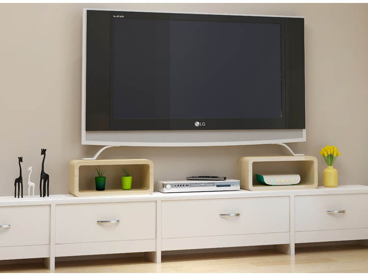 tivi samsung 43 inch 4k Giá gỗ rắn tùy chỉnh TV tăng kệ hiển thị pad nâng cao bàn lưu trữ giá đỡ máy tính để bàn hoàn thiện giá - TV ti vi
