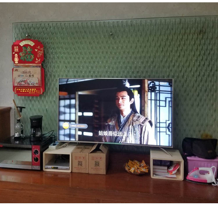 tivi samsung 43 inch 4k Giá gỗ rắn tùy chỉnh TV tăng kệ hiển thị pad nâng cao bàn lưu trữ giá đỡ máy tính để bàn hoàn thiện giá - TV ti vi