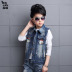Áo vest trẻ em denim Quần áo trẻ em Lei Yi 2018 xuân hè mới lớn áo trẻ em bé trai cao bồi vest thủy triều áo gile cho bé lịch lãm đáng yêu Áo ghi lê