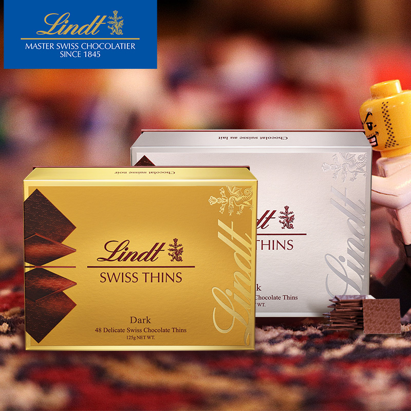 Lindt Classic Slice Dark Chocolate 125g Imported Milk Chocolate Gift Box Holiday Gift (Expiration)