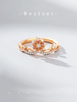 Bi color Bestser (Dream Ferris wheel) rotating ring rose gold gold diamond ring 18K gold diamond ring