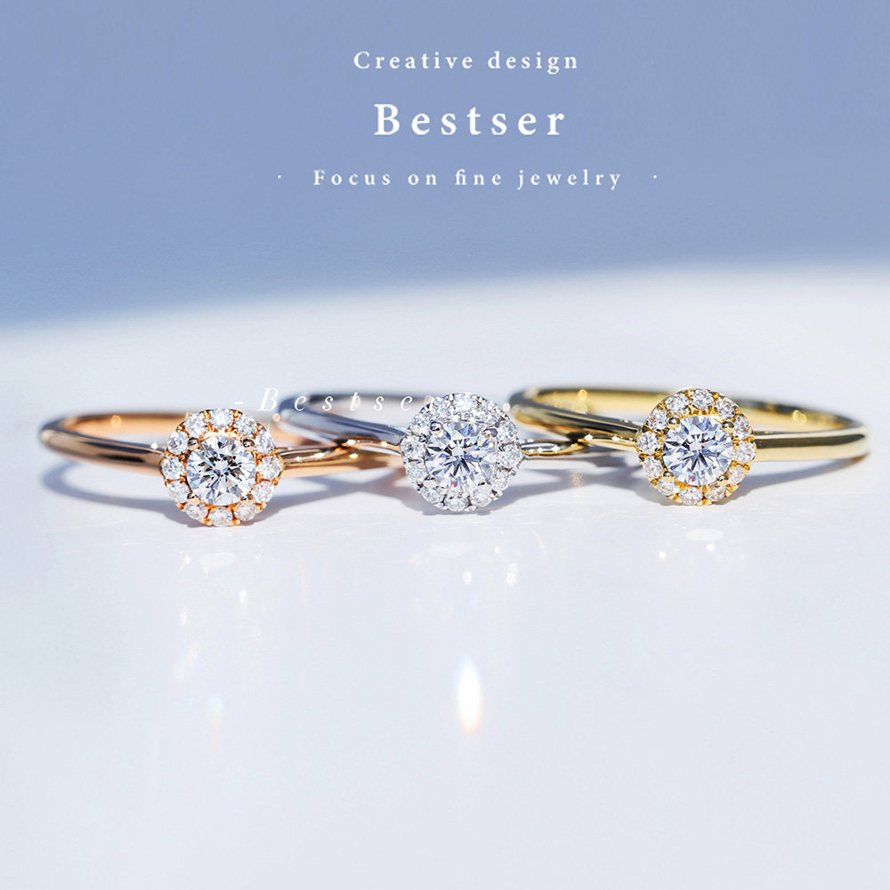 Bestser Bestser (first snow) 18K rose gold white gold color gold diamond ring ladies diamond ring to ring wedding ring