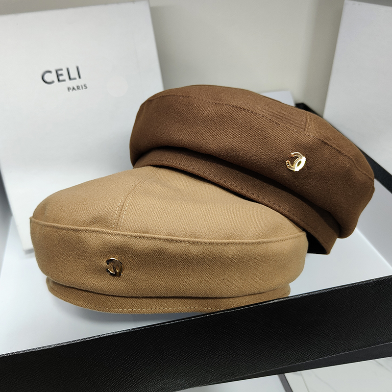 Elegant lady temperament bud Hat Women's painter hat autumn and winter new street shooting concave Hat Beret trend