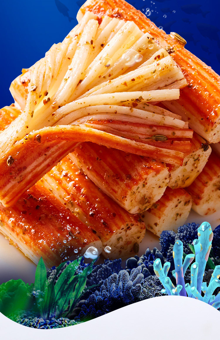 【中国直邮】 炎亭渔夫 手撕蟹柳 香辣味 270g