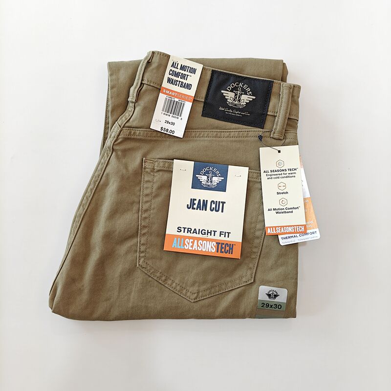 Domestic In-Stock Dockers Dock Worker Casual Pants Standard Straight-Leg Khaki Business Casual Slightly Stretchy Washed