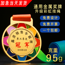 General Medals Customized Childrens Metal Marathon Gold and Silver Bronze Medal Games Running Gold Medal