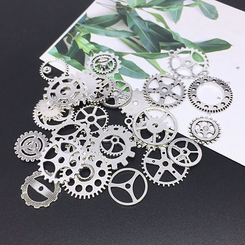 Серебряный механический мобильный телефон с шестернями ручной работы, защитный чехол, художественный аксессуар, в стиле панк