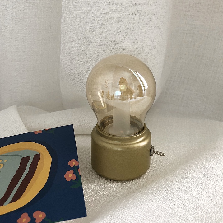 TJJ -- the same retro little light bulb USB light chic Korean small night light bedroom desktop decoration