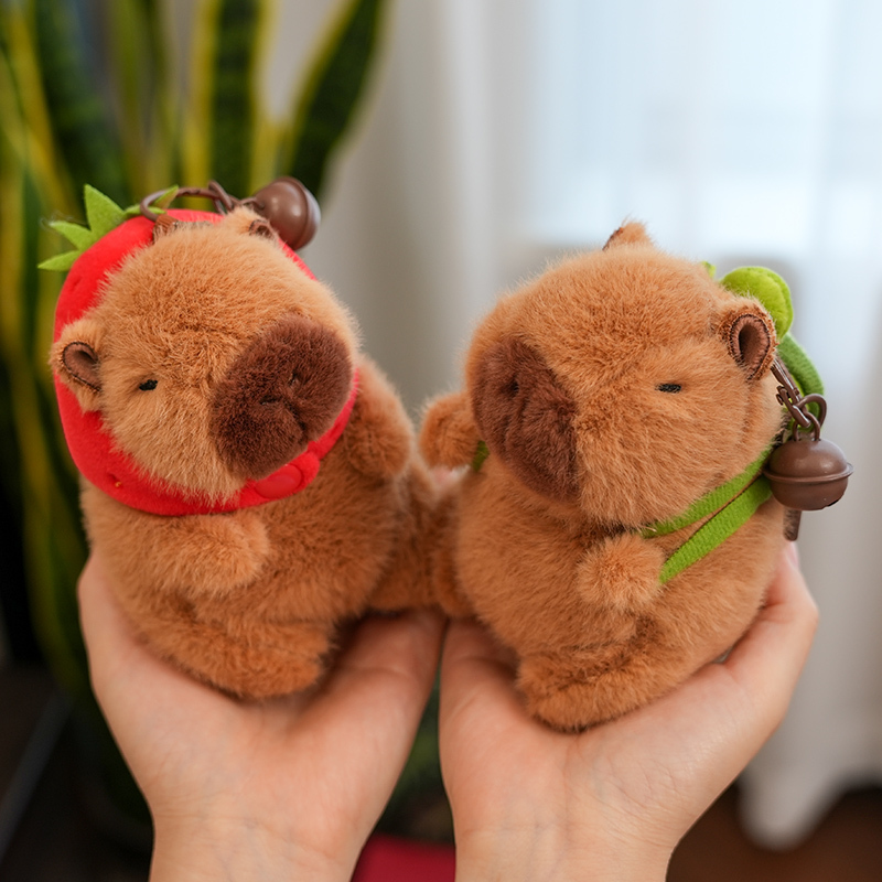 Authentic Capybara Plush Toy Keychain Capybara Doll Stuffed Toy Backpack Pendant Birthday Gift for Girls Authentic Capybara Plush Toy Keychain Capybara Doll Stuffed Toy Backpack Pendant Birthday Gift for Girls