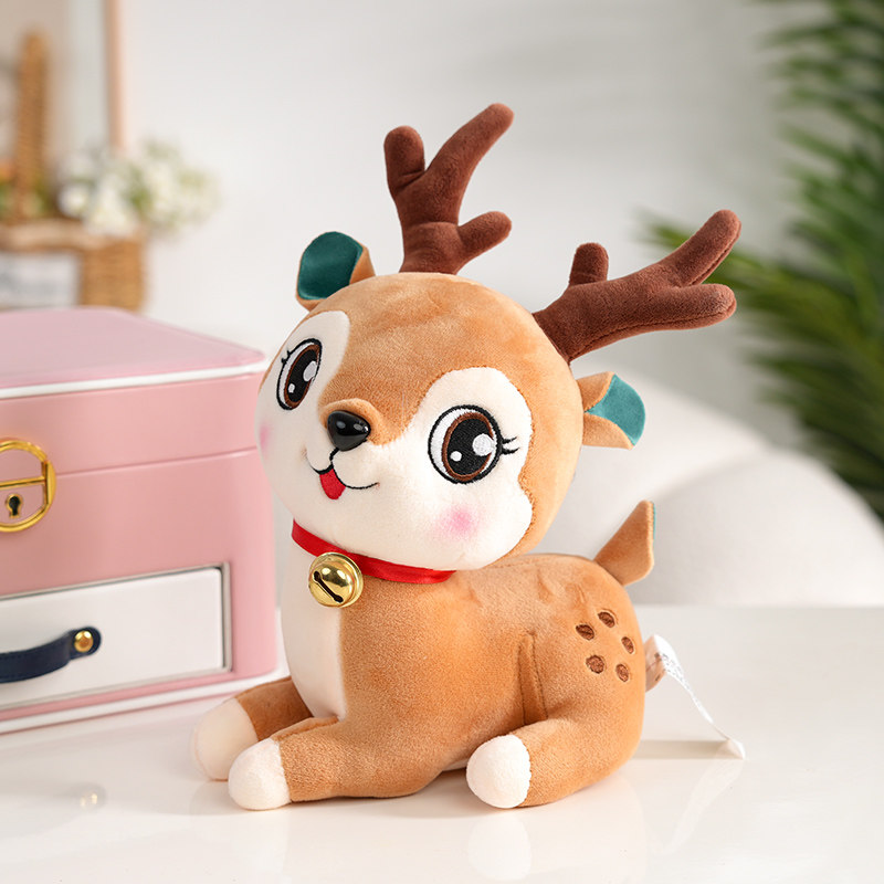 クリスマスのトナカイのぬいぐるみ人形、ヘラジカ、トナカイ、クリスマスイブ/クリスマスの飾り付けギフト（女の子向け）