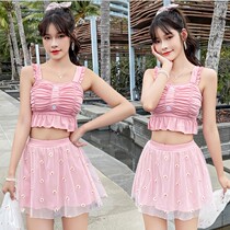 Split swimsuit 2020 new hot spring fairy small chest flat chest special small man Net red super fairy Academy style