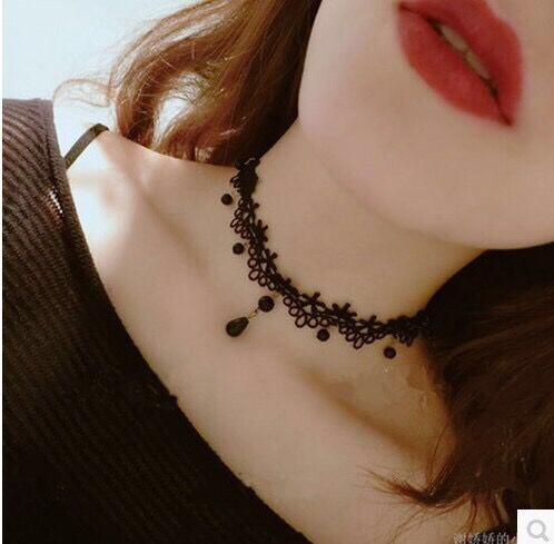 Neck Jewelry Black Lace Necklace Accessories Retro Net Red Necklace New Clavicle Necklace Clavicle Chain Feminine