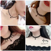 Necklace Mori choker neck strap Net Red simple girl black lace short choker collar cute temperament