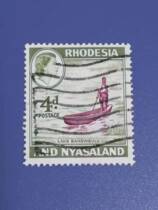 Rhodesia and Nyasaland stamps 1959 Banweulu Lake Scenery letter sold 1 full 18 yuan