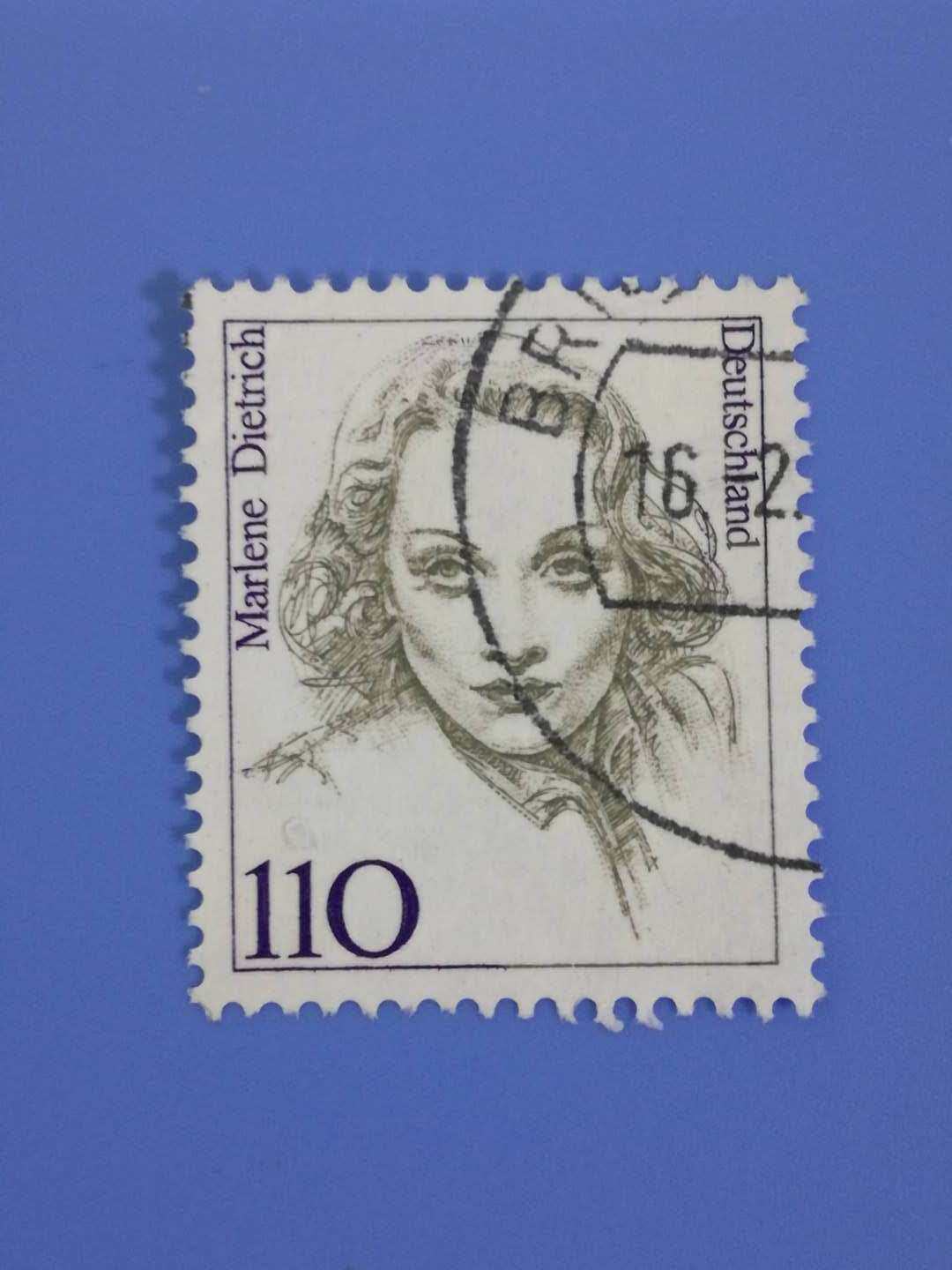 German stamp 1997 famous female film actor Marlene Dietrich letter sale 1