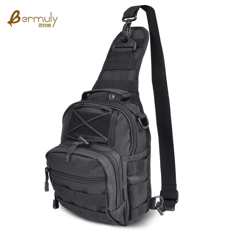 Multifunctional outdoor sports tactical military fan backpack chest bag IPAD riding men's shoulder bag messenger bag women's leisure bag