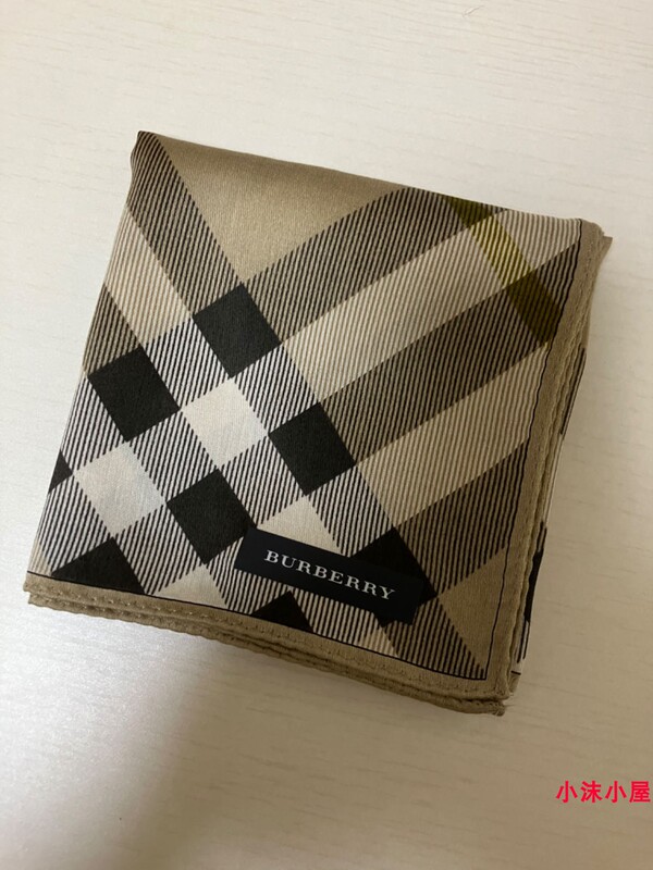Japanese-Made Burberry Pure Cotton Handkerchief Classic Checkered Small Square Scarf