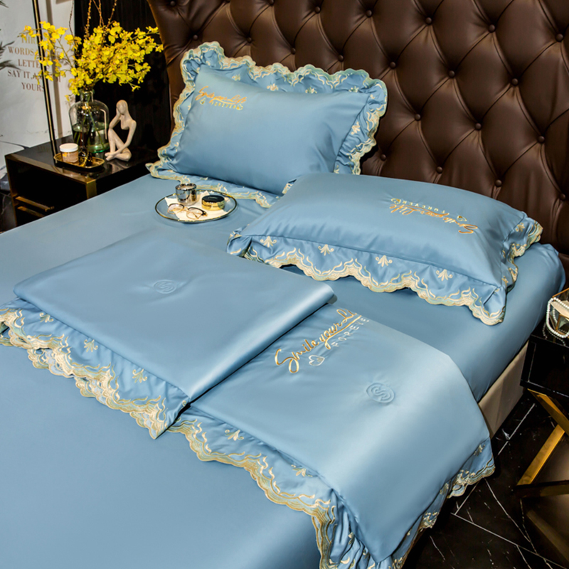 Eurostyle summer cool quilted by four sets of washed real silk air conditioning by summer high-end nude sleeping summer quilt with machine washable bed