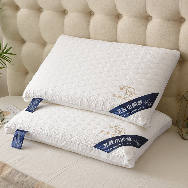 Thai latex pillow double natural rubber cervical vertebra to help sleep home single child memory pillow pair