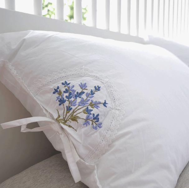 Comfort Sleeping Lavender Bag Pure Cotton Embroidered Pillow Core Pillow Plume Cotton Single Student Dormitory 48 * 74 One-Taobao