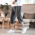 thời trang nam cao cấp 2023 Crop Quần Nam Cotton Và Vải Lanh Dáng Rộng Giữa Quần Mùa Hè Mỏng Thể Thao Hợp Thời Trang Cotton 7 Điểm Sinh Viên quần Short quần jean nam Quần short