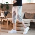 thời trang nam cao cấp 2023 Crop Quần Nam Cotton Và Vải Lanh Dáng Rộng Giữa Quần Mùa Hè Mỏng Thể Thao Hợp Thời Trang Cotton 7 Điểm Sinh Viên quần Short quần jean nam Quần short
