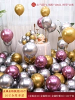 100 металлического золотого порошка и серебро, смешанные с 100 штуками