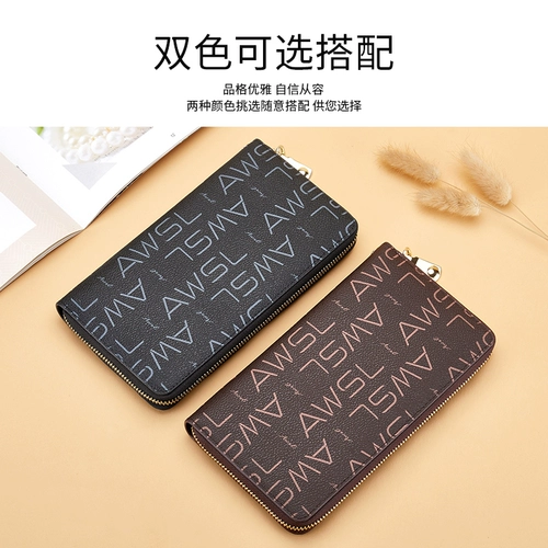 Бумажник, сумка через плечо, длинная маленькая сумка клатч, универсальный кошелек с молнией, сумка с петлей на руку