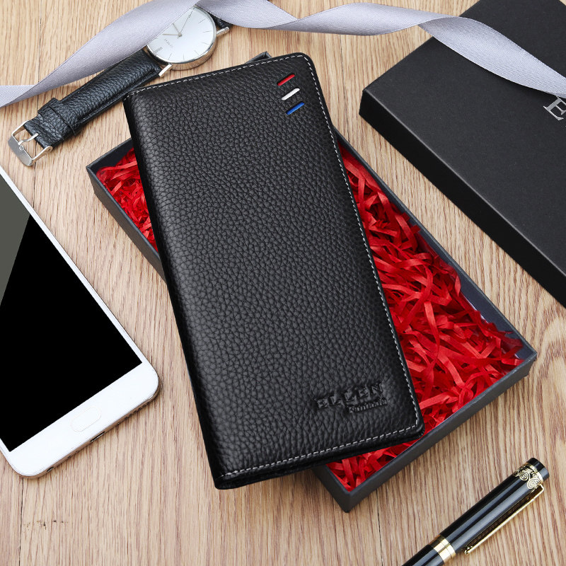 2022 New Purpose Men Cardpack Ultra - thin Men's Clipper Tide Label Leather Branch Young Student Wallet Close