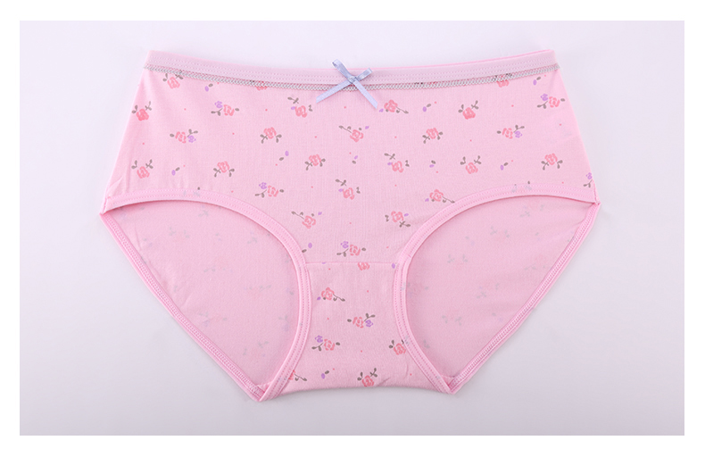 Green Jia bốn món quà đóng hộp đồ lót nữ mới phim hoạt hình quần short vải cotton ở eo quần cô gái quần lót ren gợi cảm 