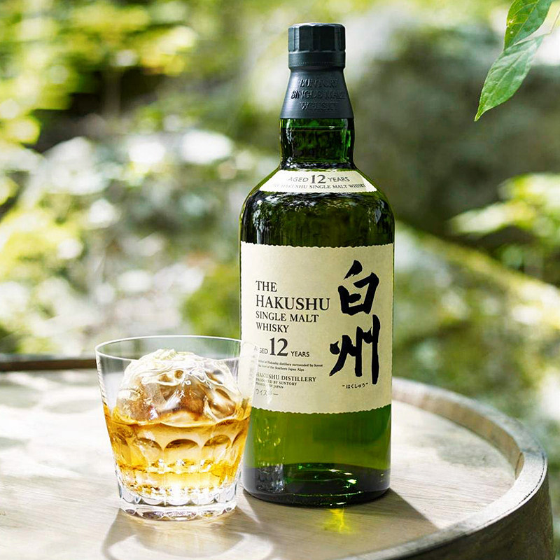 日本suntory 三得利白州12年單一麥芽威士忌700ml 原裝進口洋酒