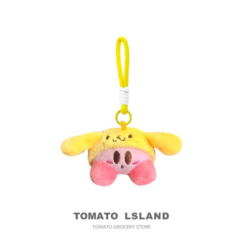 Tomato Cute Original Pudding Ding & Kirby Plush Pendant Bag Car Keychain Gift Couple Style