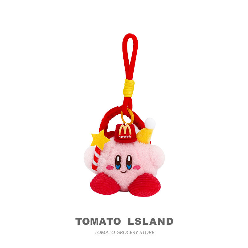 Tomato Maimai Birthday Kirby Headphone Case Plush Bluetooth Earphone Protective Cover Compatible with Apple AirPods 3 Xiaomi Huawei Vivo Girly Universal Couple Pendant Bag Accessories