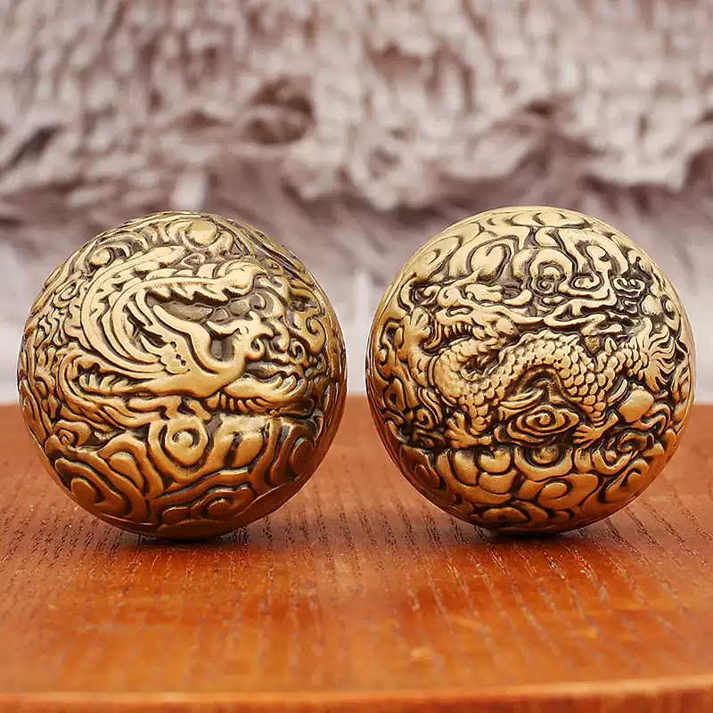 铜虎符摆件古玩铜器黄铜实心虎符印章兵符权力信物家居办公室装饰