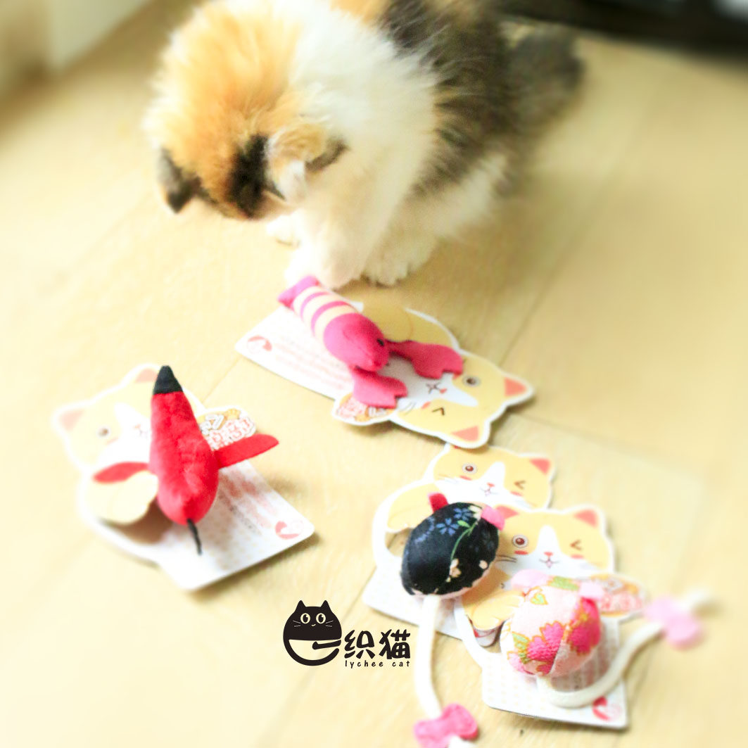 Japan Kojima Candy Rat Dolphin Cat Mint Kitty Toy Appeasement Teasing Cat Plush Pillow Toy