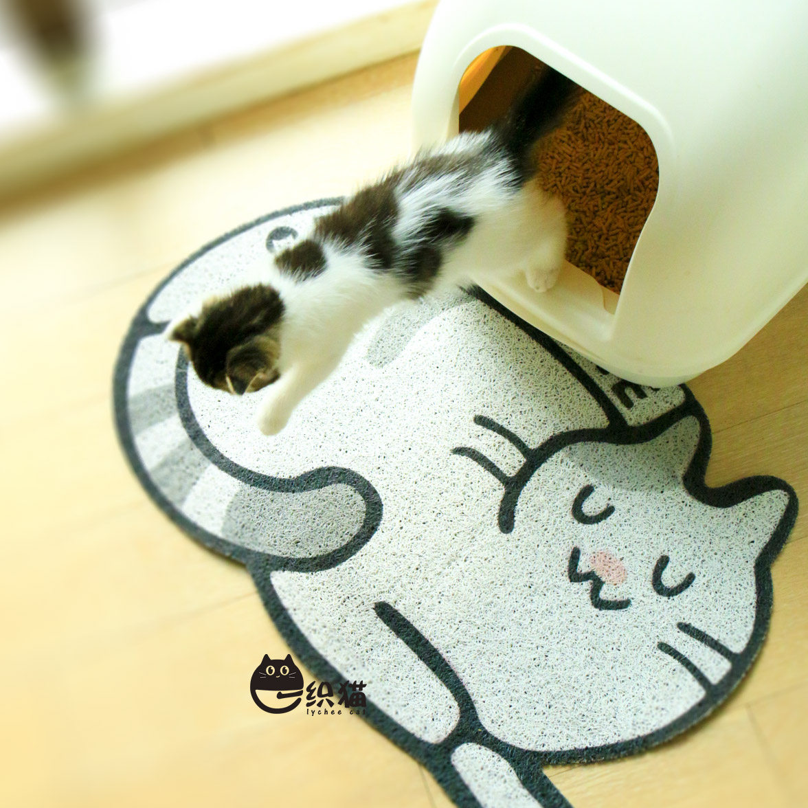 zeze kitty styling cat sandpad dining mat multifunction mat meal cushion bowl cushion anti-cat litter bring out cat litter basin anti-slip