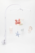 Japanese baby toys soft marine animal series baby comfort doll newborn rotating fabric bed hanging