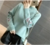 Mùa xuân và mùa thu mới 2018 Ngắn Kích thước lớn Đầu lỏng Slim Slim Thanh lịch đan áo len dệt kim cardigan nữ Áo / áo thun