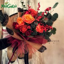 Xinchen flower packaging material color jute linen roll lace flower flower packaging material