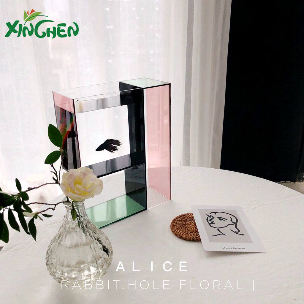 Color press flower box three plugs one box three mouth desktop decoration decoration vase