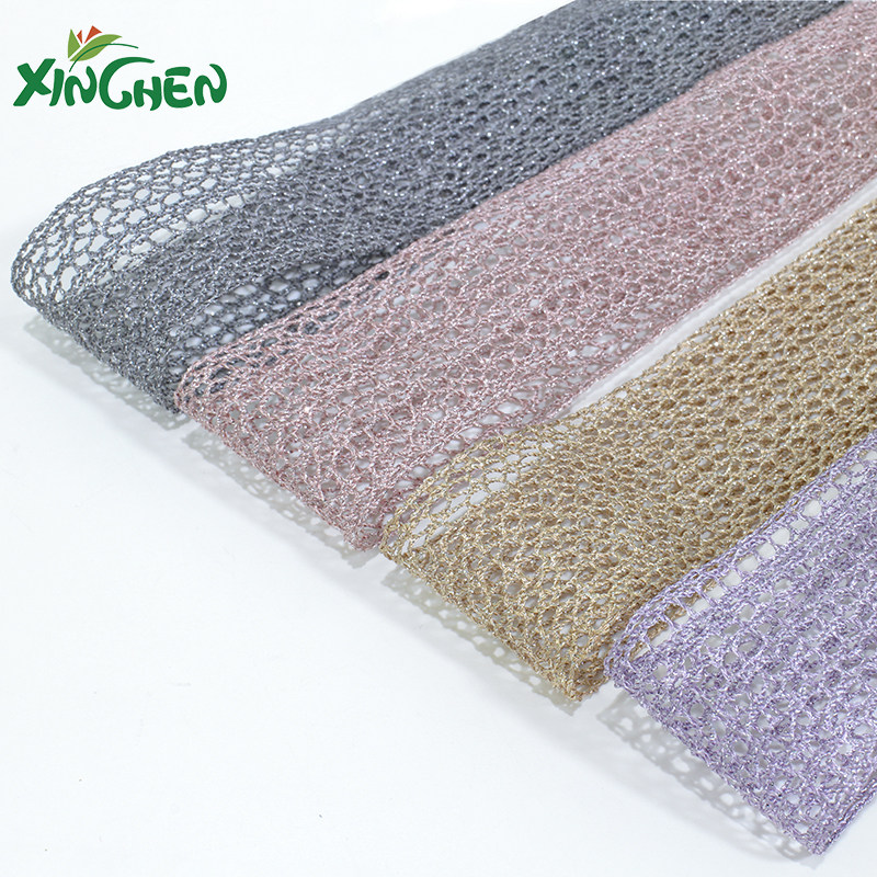 Xinchen Shiny Hollow Ribbon Flower Packaging Material Floral Ribbon 3 5cm Wide Color DIY Handmade New Products